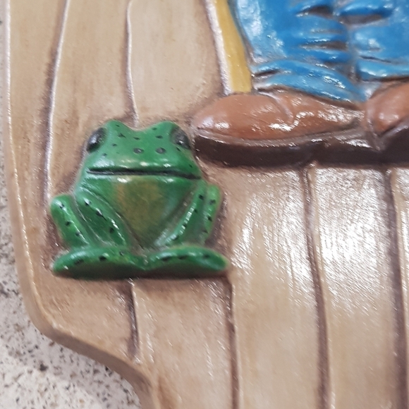 1970s Kitsch Handpainted Ceramic Wall Decor - Picture 4 of 9